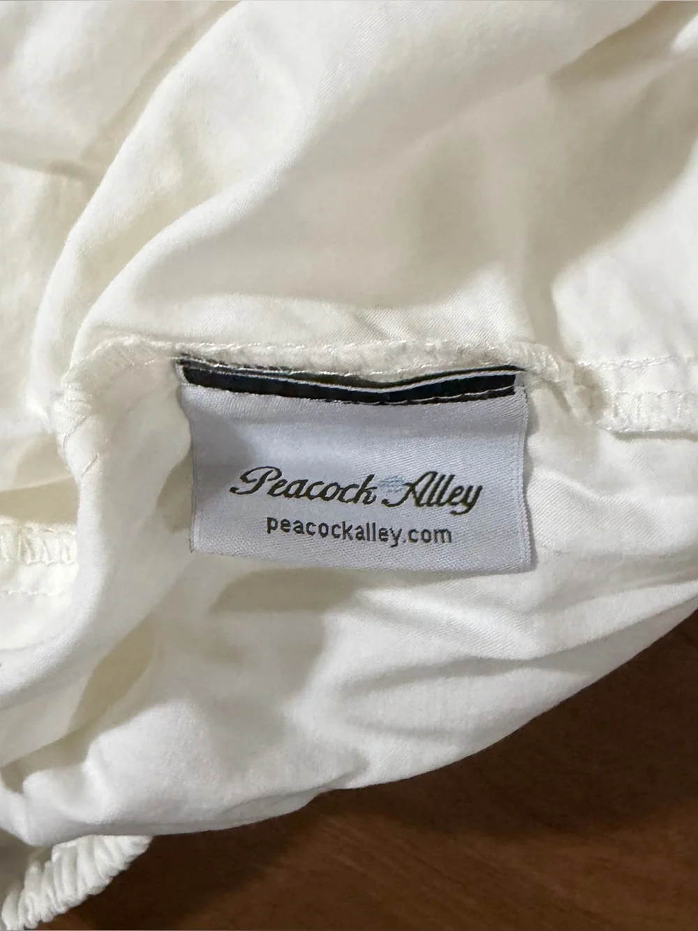 Peacock Alley off White full size fitted sheet